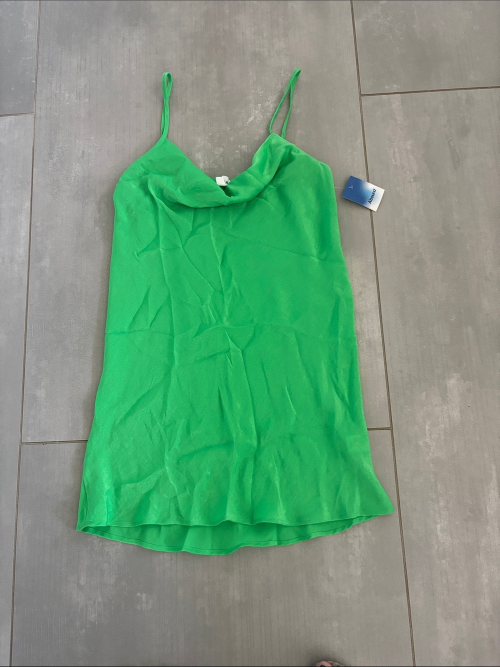 Abound Green Cowl Neck Spaghetti Strap Mini Dress